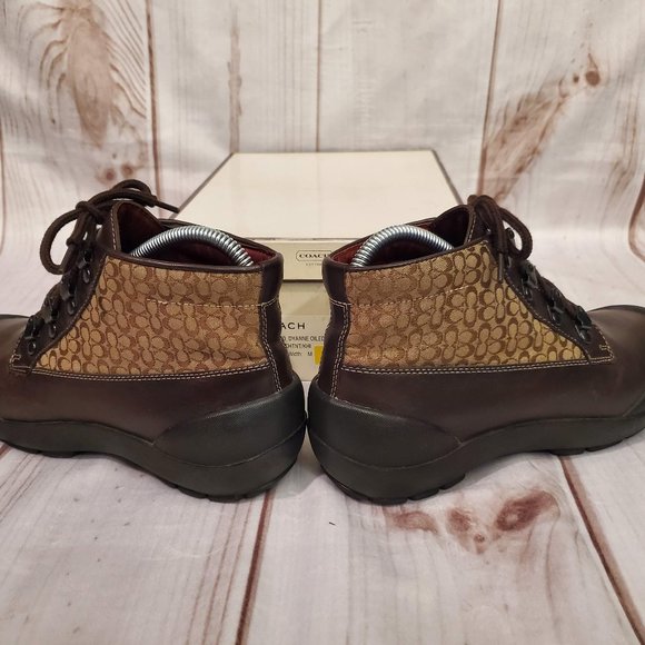 Coach Dyanne Leather Ankle Boot, 7.5, Brown/Tan - Picture 2 of 10